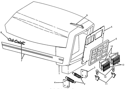Part Location Diagram of 703-1159-0637 Cub Cadet Grille Screen